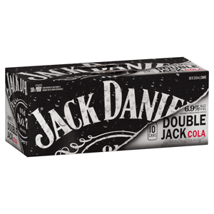 Jack Daniel's Double Jack & Cola 10 x 330ml Cans, 6.9%