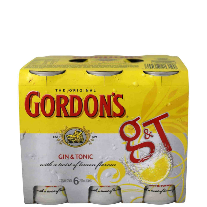 GORDONS GIN & TONIC 6 PACK CANS