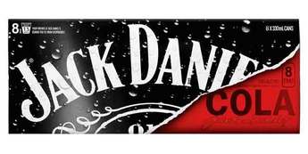 Jack Daniel's & Cola 8 x 330ml Cans, 4.8%