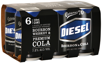 Diesel Bourbon & Cola 6 x 330ml Cans, 7%