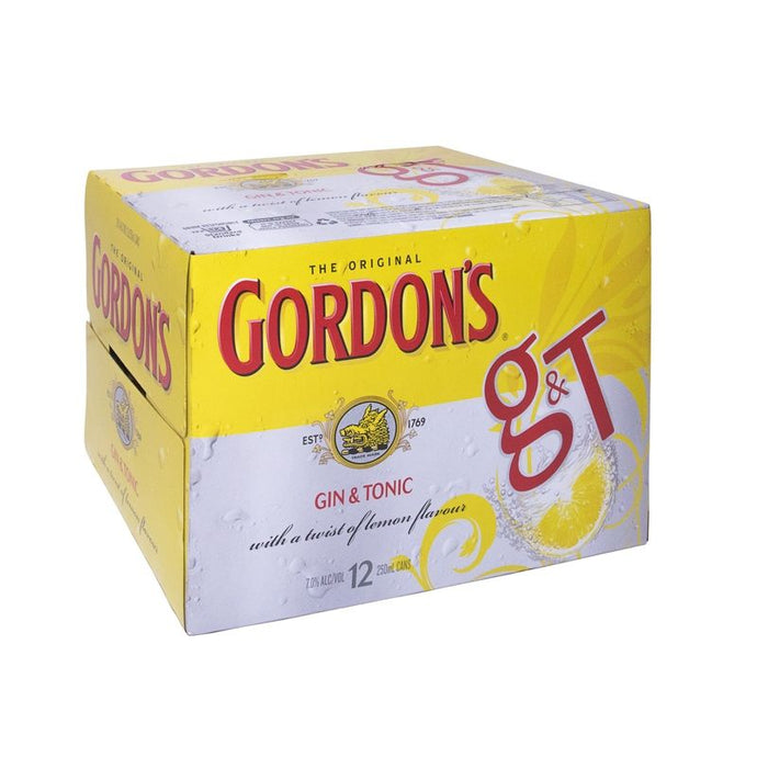 GORDONS G&T 12X250ML CANS